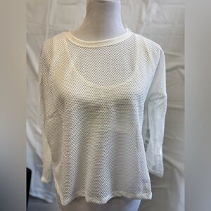 NWT Netted Women’s Top With Sports Bra Attached Size Small Poof Brand
